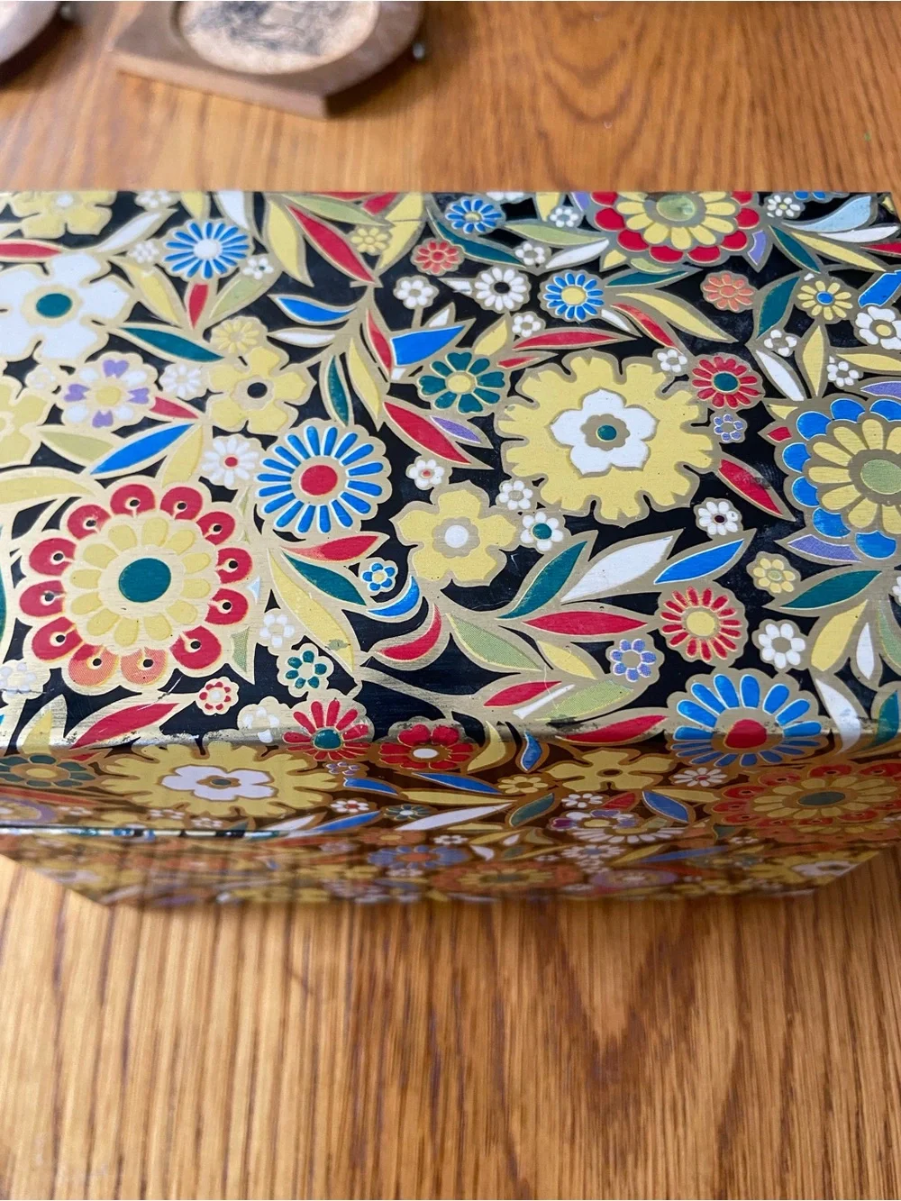 Vintage MCM J. Chein & Co. Flower Power Recipe Box